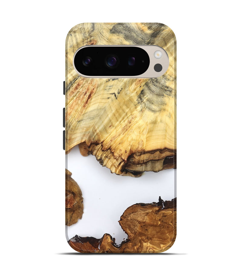 Pixel 9 Pro Wood Live Edge Phone Case - Jayde (Clear, 825609)