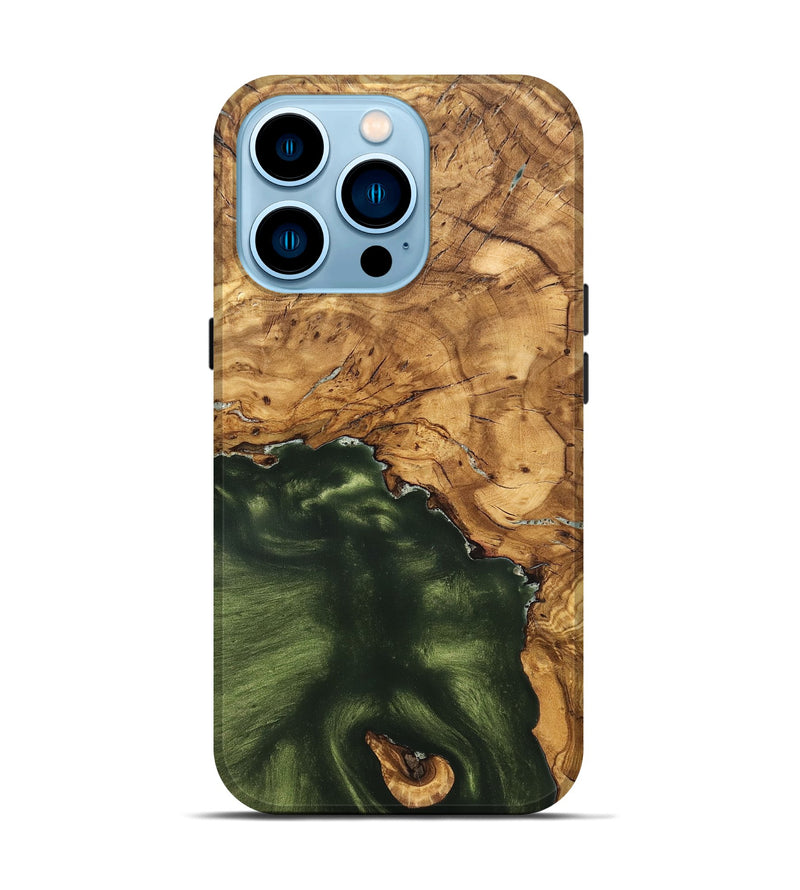iPhone 14 Pro Wood Live Edge Phone Case - Cristin (Solid Wood, 825610)