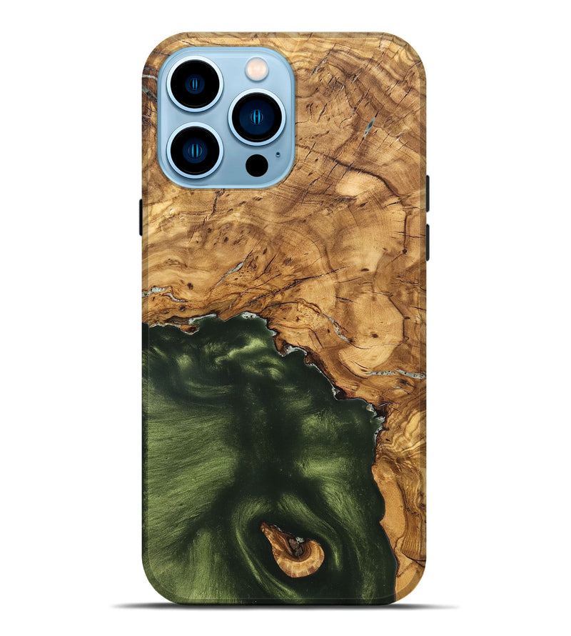 iPhone 14 Pro Max Wood Live Edge Phone Case - Cristin (Solid Wood, 825610)