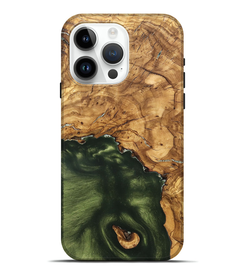 iPhone 15 Pro Max Wood Live Edge Phone Case - Cristin (Solid Wood, 825610)