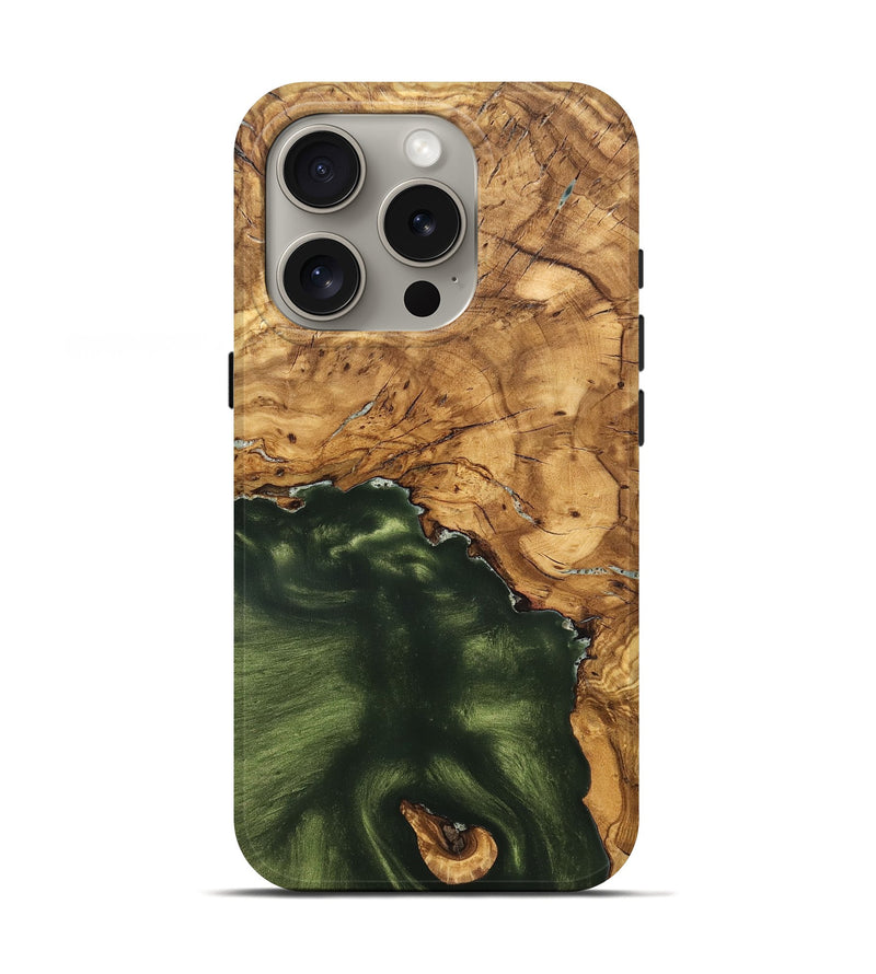 iPhone 16 Pro Wood Live Edge Phone Case - Cristin (Solid Wood, 825610)