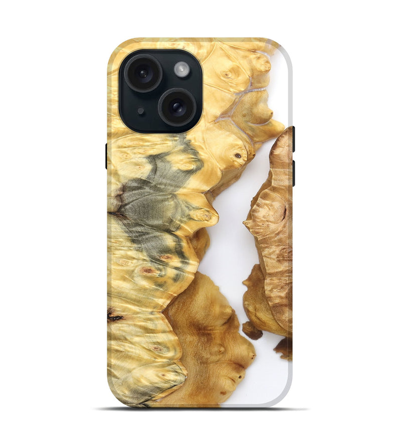 iPhone 15 Wood Live Edge Phone Case - Zina (Clear, 825611)