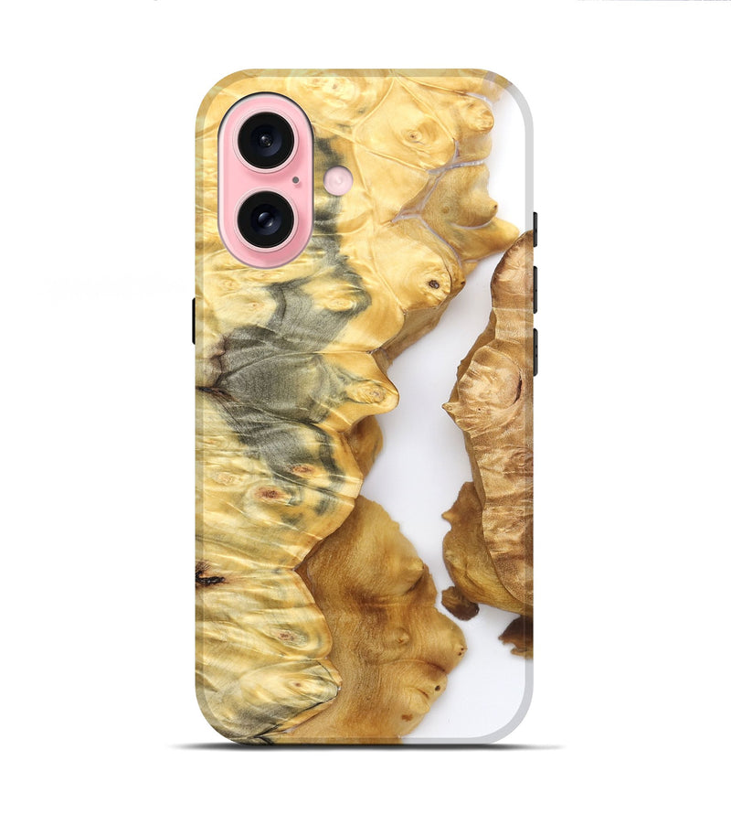 iPhone 16 Wood Live Edge Phone Case - Zina (Clear, 825611)