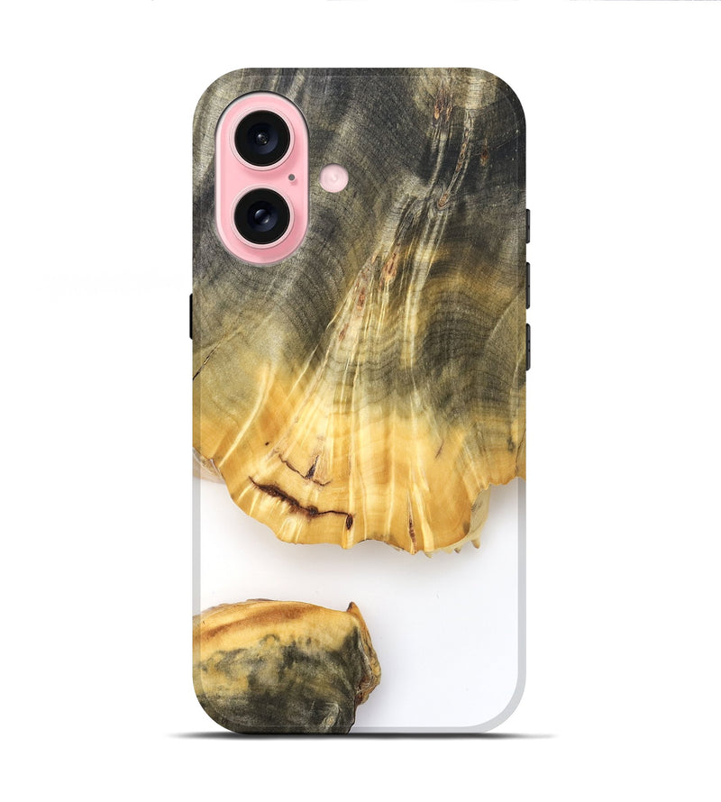 iPhone 16 Wood Live Edge Phone Case - Shad (Clear, 825613)