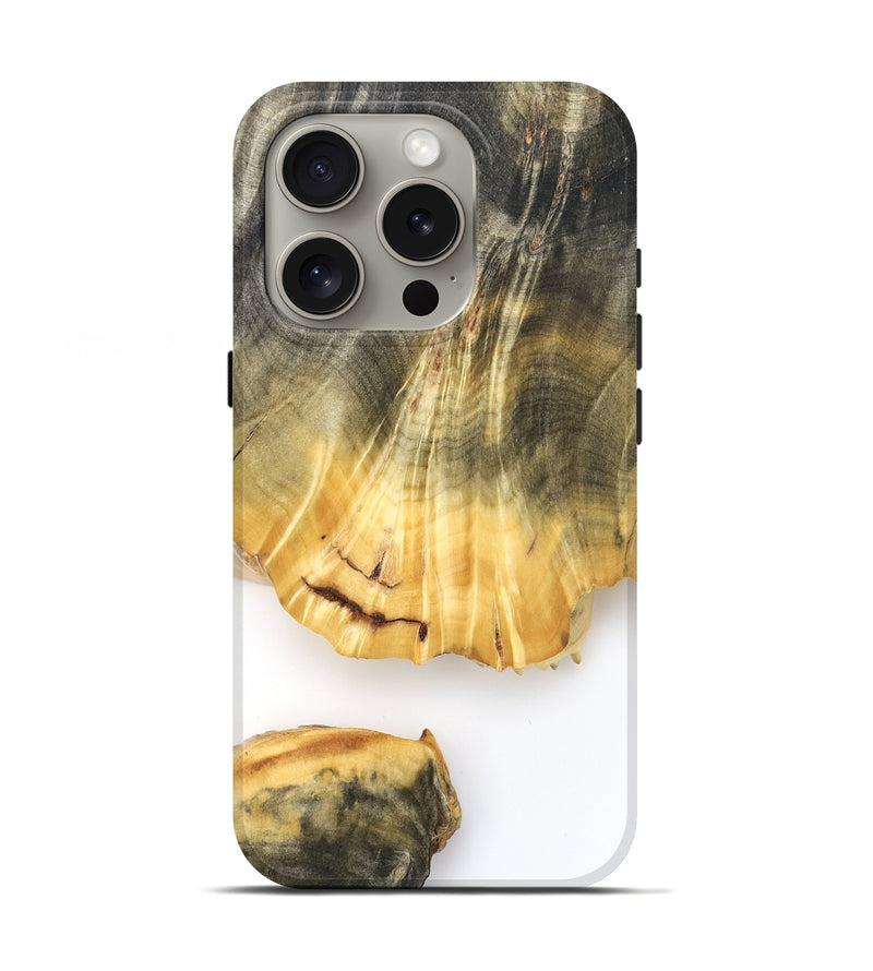 iPhone 16 Pro Wood Live Edge Phone Case - Shad (Clear, 825613)