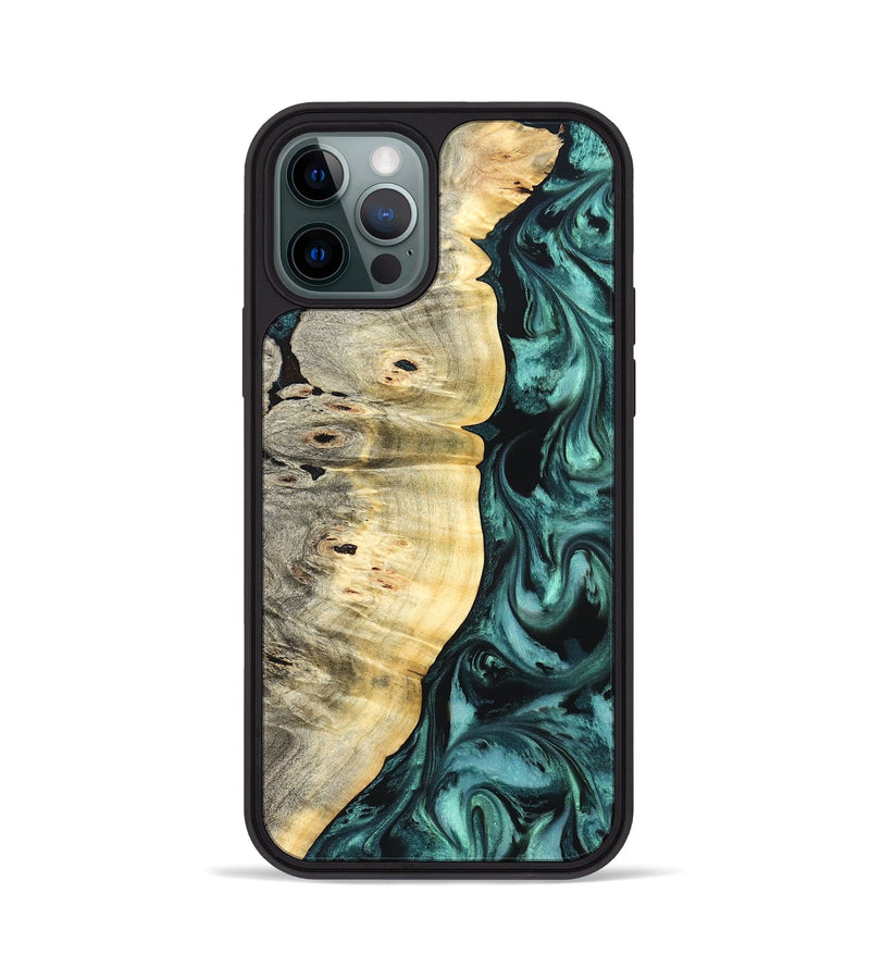iPhone 12 Pro Wood Phone Case - Bradley (Green, 825669)