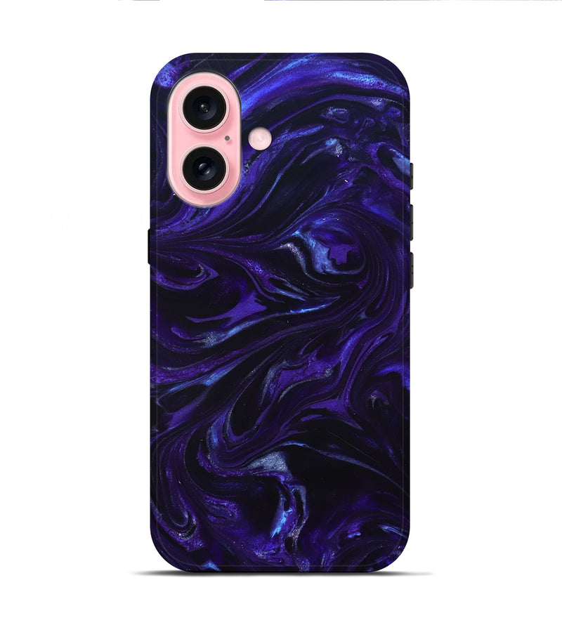 iPhone 16 ResinArt Live Edge Phone Case - Kaye (Purple, 825692)