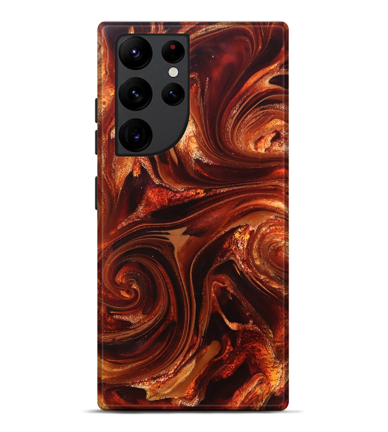 Galaxy S22 Ultra ResinArt Live Edge Phone Case - Asia (Red, 825695)