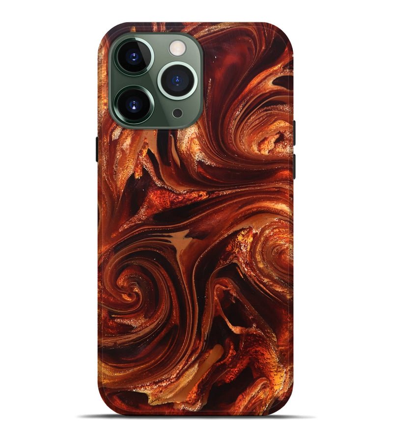 iPhone 13 Pro Max ResinArt Live Edge Phone Case - Asia (Red, 825695)