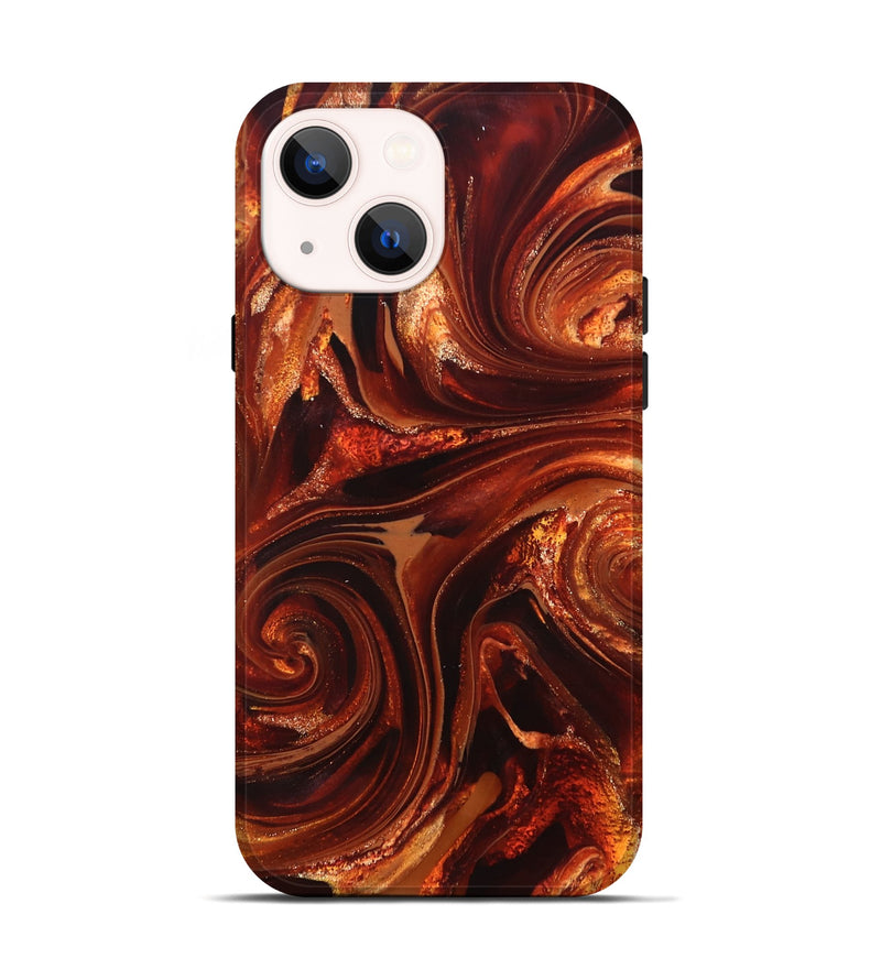 iPhone 14 ResinArt Live Edge Phone Case - Asia (Red, 825695)