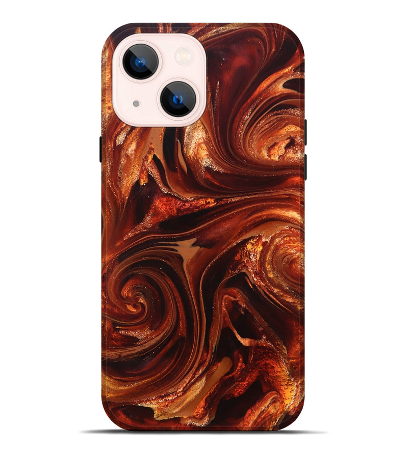 iPhone 14 Plus ResinArt Live Edge Phone Case - Asia (Red, 825695)