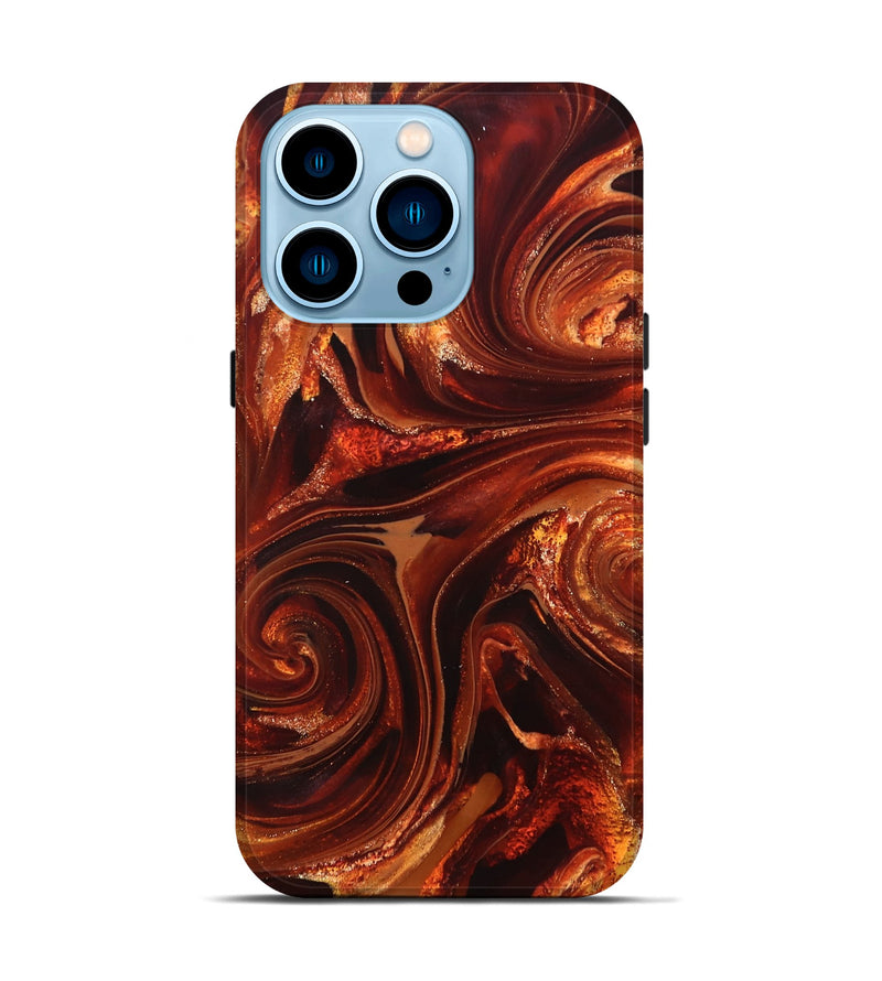 iPhone 14 Pro ResinArt Live Edge Phone Case - Asia (Red, 825695)