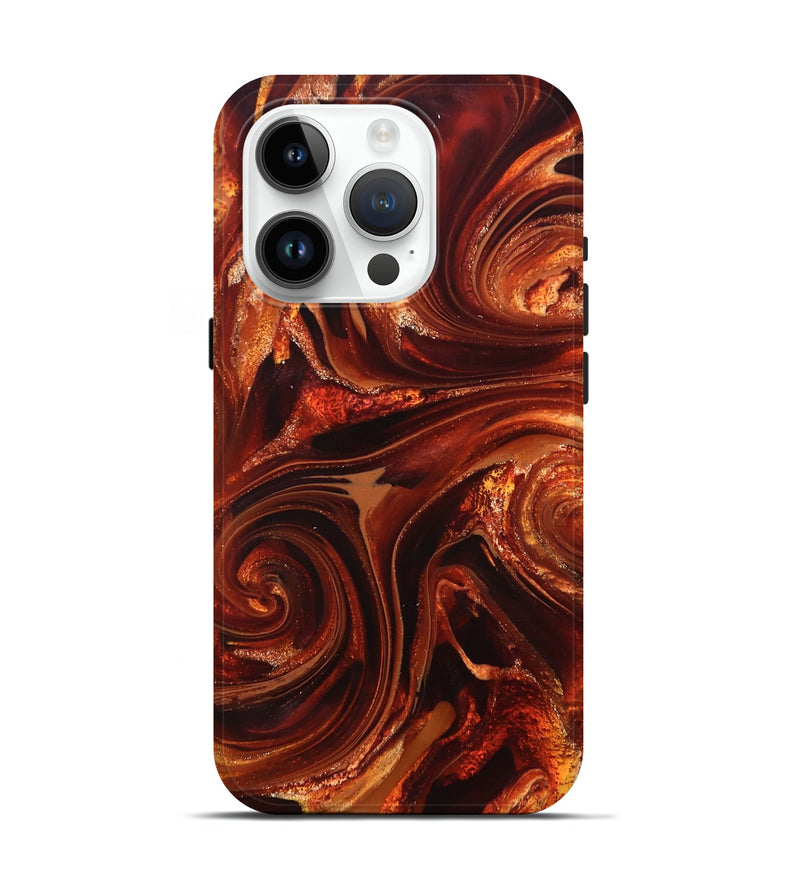 iPhone 15 Pro ResinArt Live Edge Phone Case - Asia (Red, 825695)