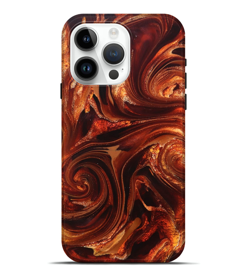 iPhone 15 Pro Max ResinArt Live Edge Phone Case - Asia (Red, 825695)