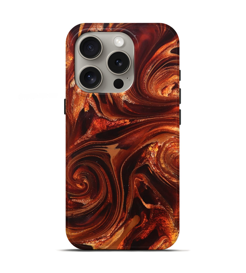 iPhone 16 Pro ResinArt Live Edge Phone Case - Asia (Red, 825695)