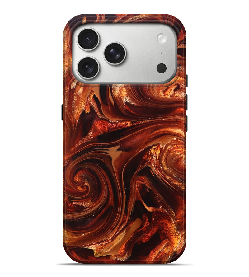 iPhone 17 Pro Max ResinArt Live Edge Phone Case - Asia (Red, 825695)