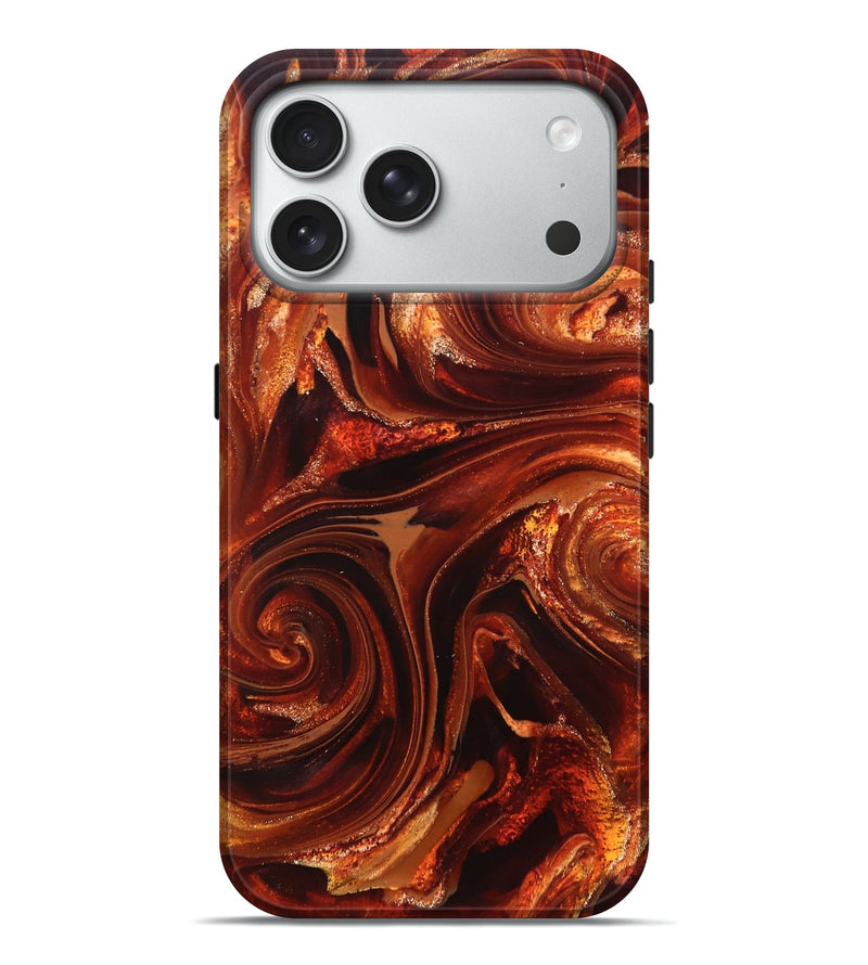 iPhone 18 Pro Max ResinArt Live Edge Phone Case - Asia (Red, 825695)