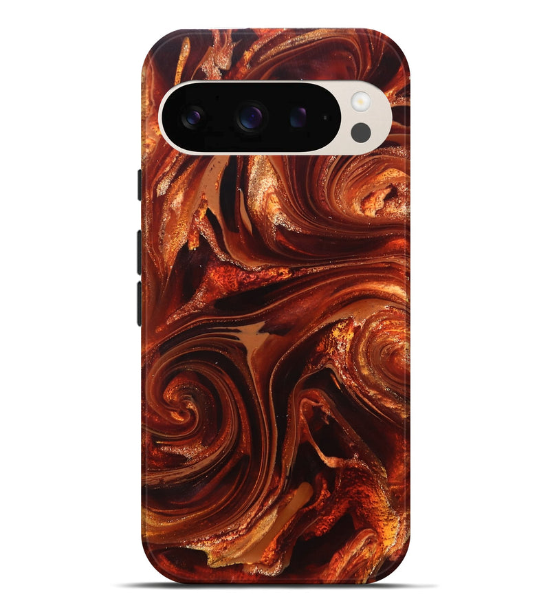 Pixel 10 Pro XL ResinArt Live Edge Phone Case - Asia (Red, 825695)