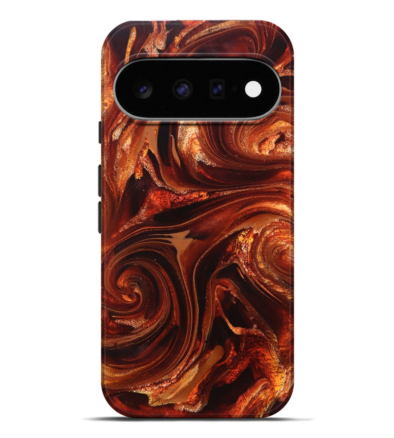 Pixel 11 Pro XL ResinArt Live Edge Phone Case - Asia (Red, 825695)