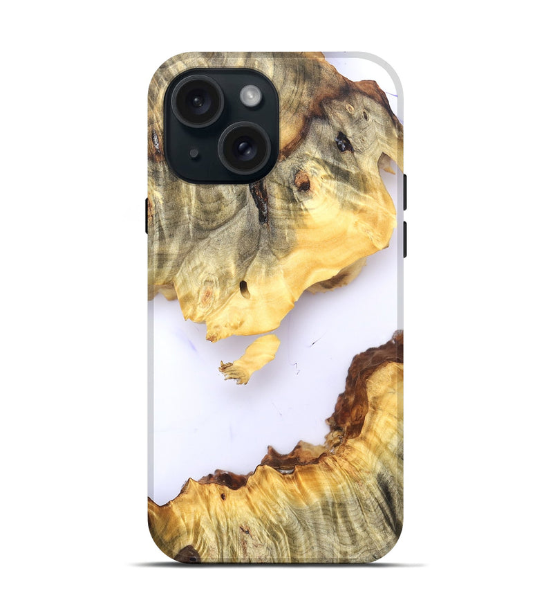 iPhone 15 Wood Live Edge Phone Case - Alexys (Clear, 825703)