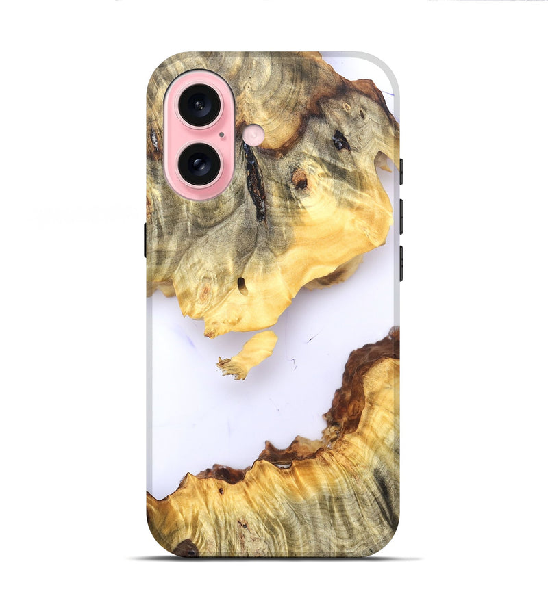 iPhone 16 Wood Live Edge Phone Case - Alexys (Clear, 825703)