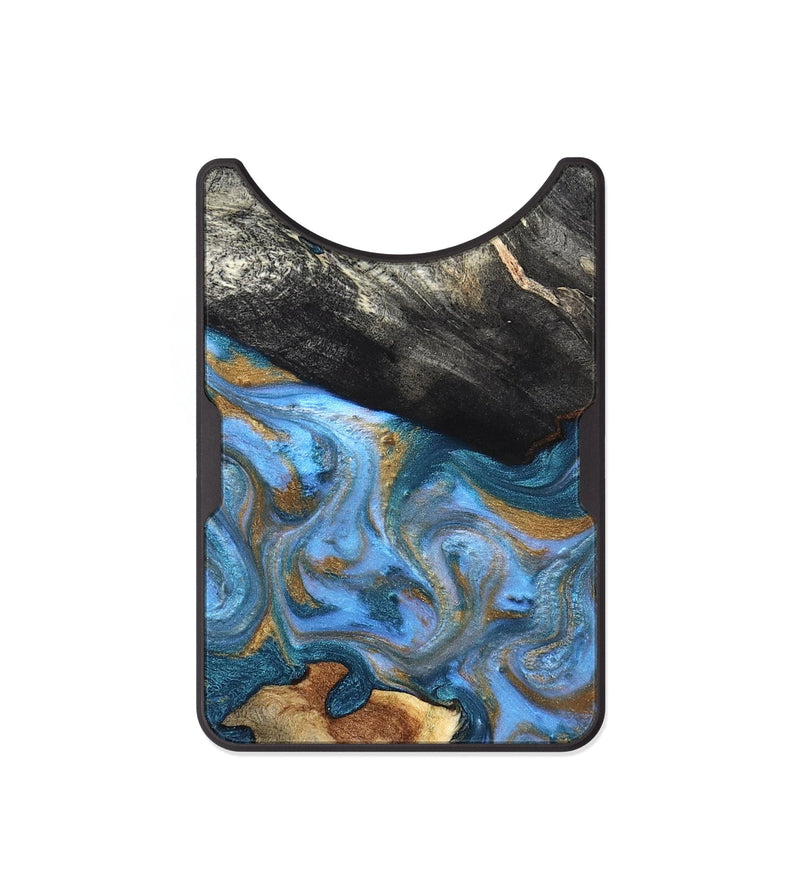 Alloy Wood Wallet - Anita (Teal & Gold, 825711)