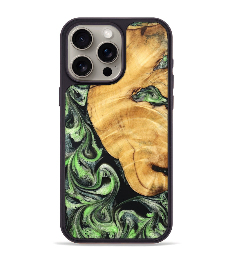 iPhone 15 Pro Max Wood Phone Case - Jaylynn (Green, 825717)