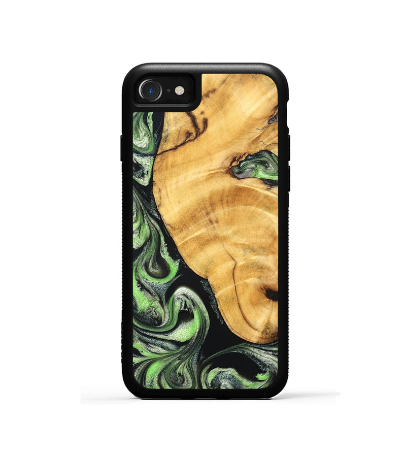 iPhone SE Wood Phone Case - Jaylynn (Green, 825717)