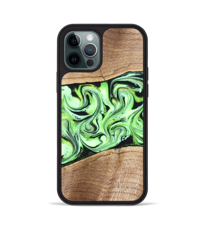 iPhone 12 Pro Wood Phone Case - Kecia (Green, 825719)
