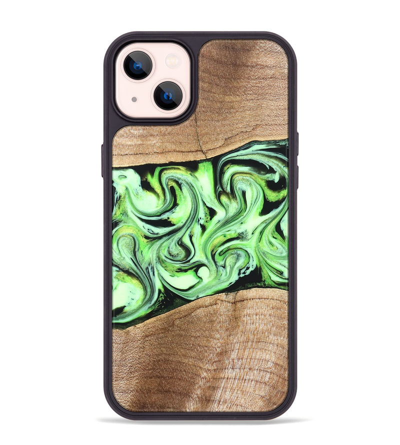 iPhone 14 Plus Wood Phone Case - Kecia (Green, 825719)