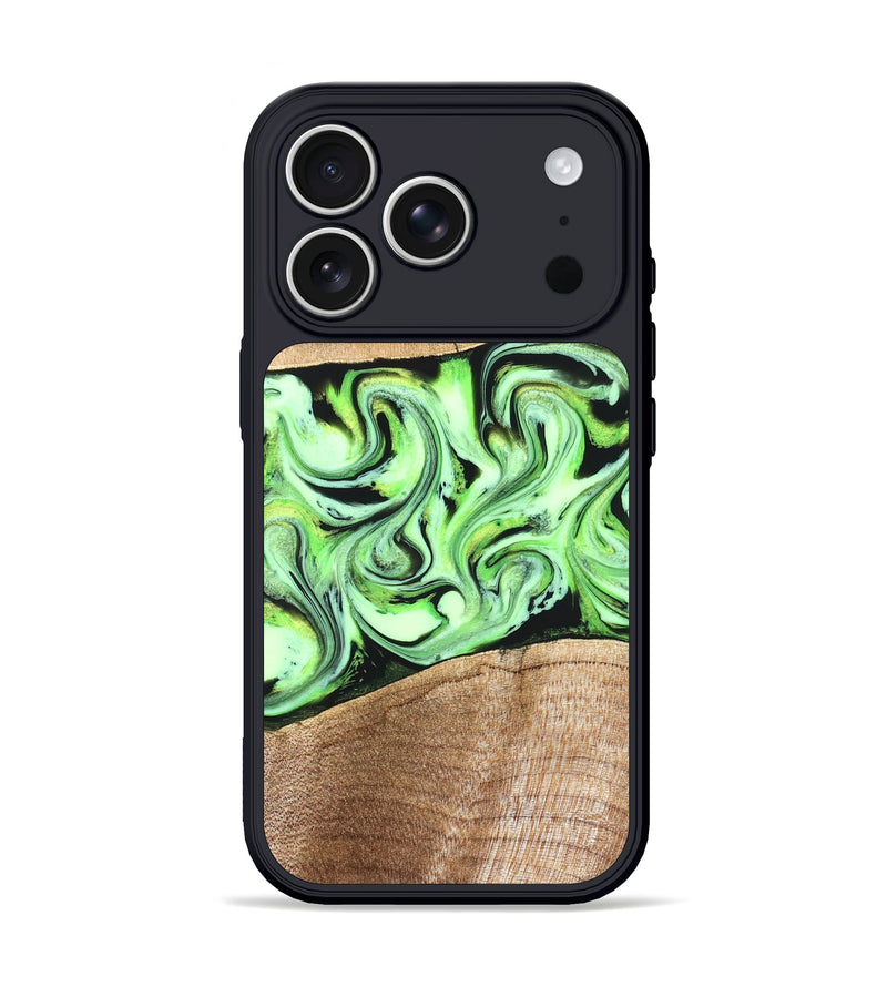 iPhone 17 Pro Wood Phone Case - Kecia (Green, 825719)