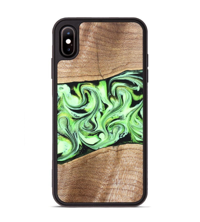 iPhone Xs Max Wood Phone Case - Kecia (Green, 825719)