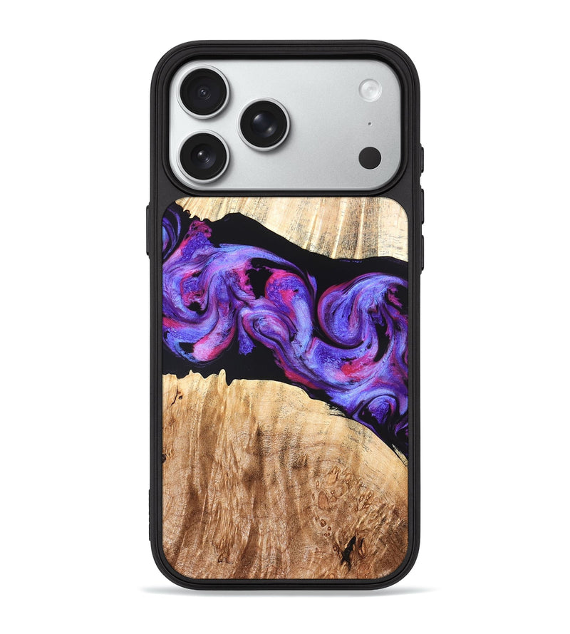 iPhone 18 Pro Max Wood Phone Case - Hilary (Purple, 825764)