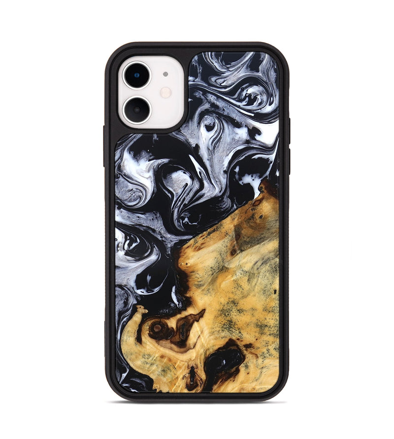 iPhone 11 Wood Phone Case - Adrien (Black & White, 825772)