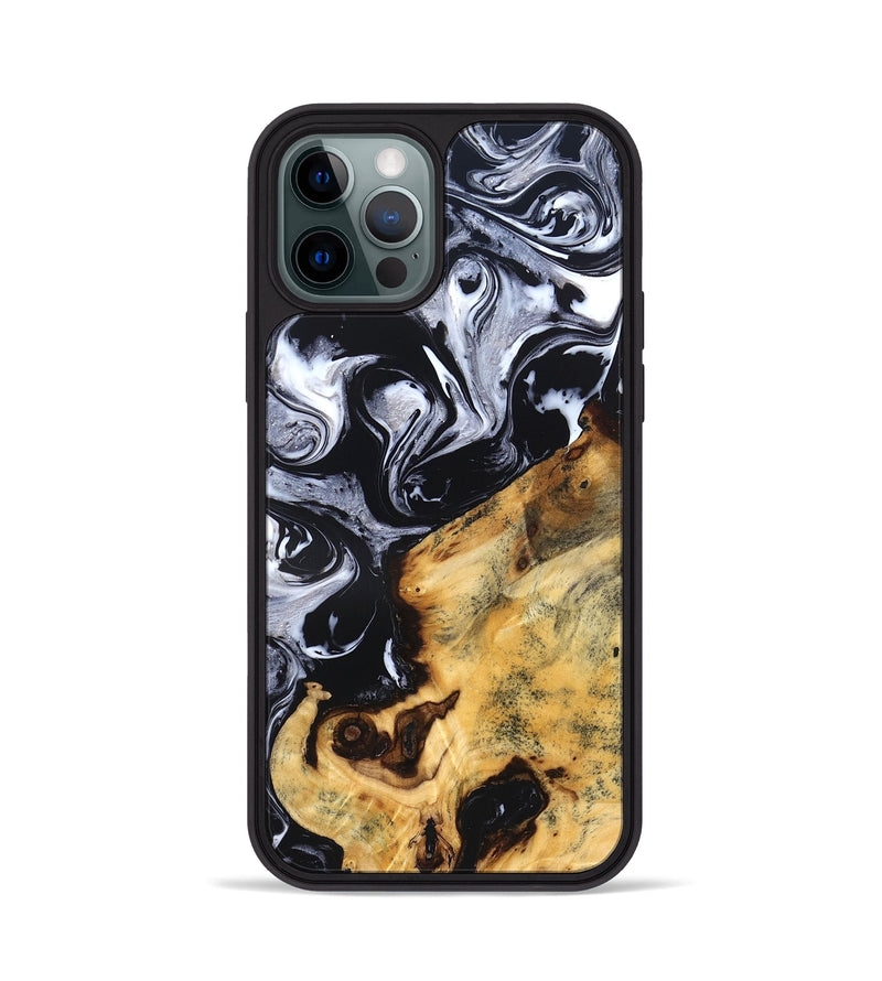 iPhone 12 Pro Wood Phone Case - Adrien (Black & White, 825772)