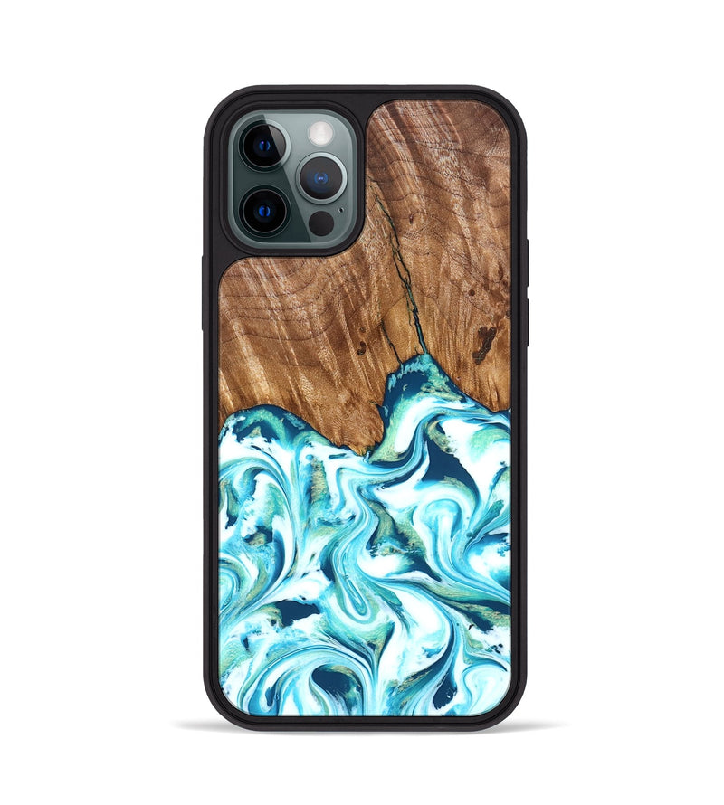 iPhone 12 Pro Wood Phone Case - Austyn (Green, 825776)