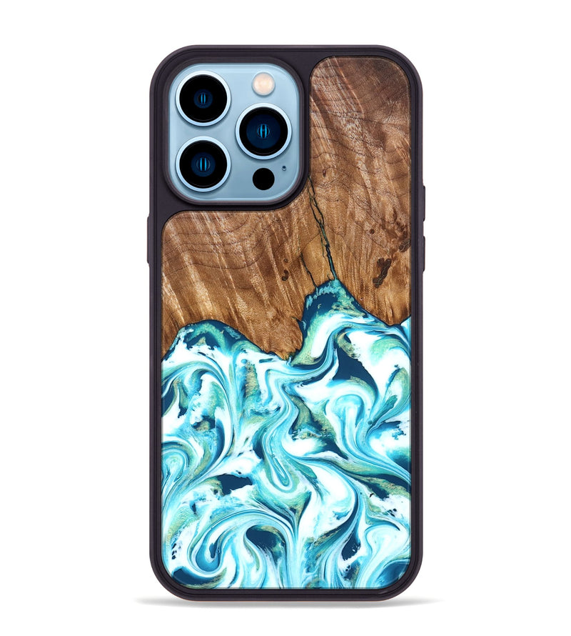 iPhone 14 Pro Max Wood Phone Case - Austyn (Green, 825776)