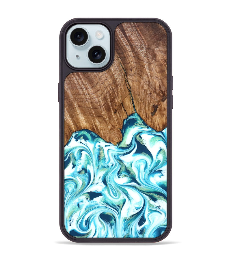 iPhone 15 Plus Wood Phone Case - Austyn (Green, 825776)
