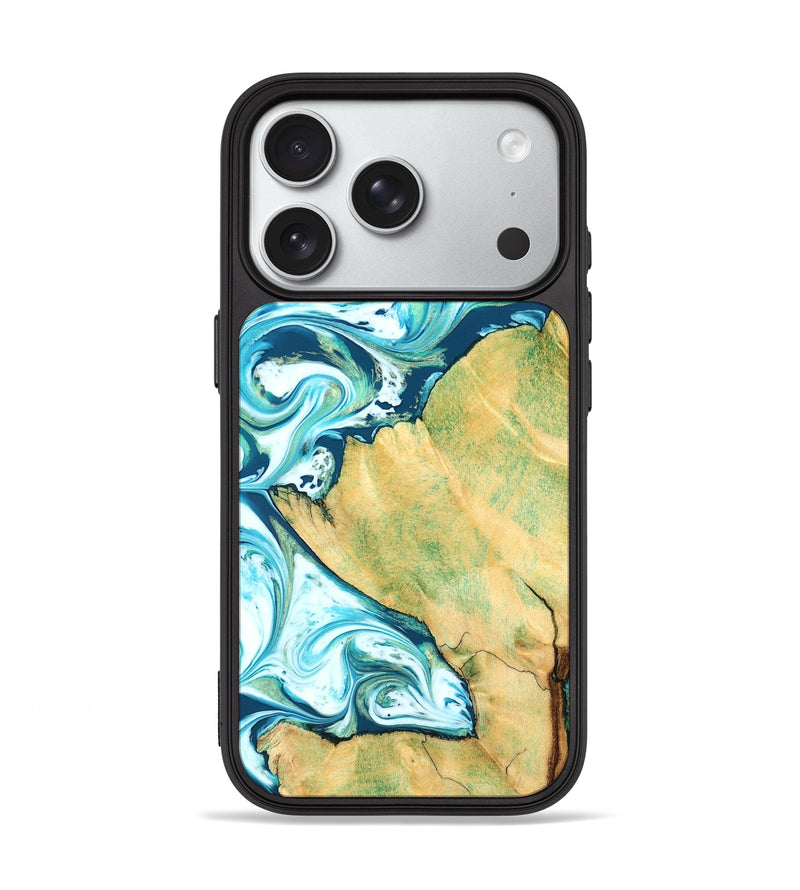 iPhone 18 Pro Wood Phone Case - Delaney (Green, 825799)