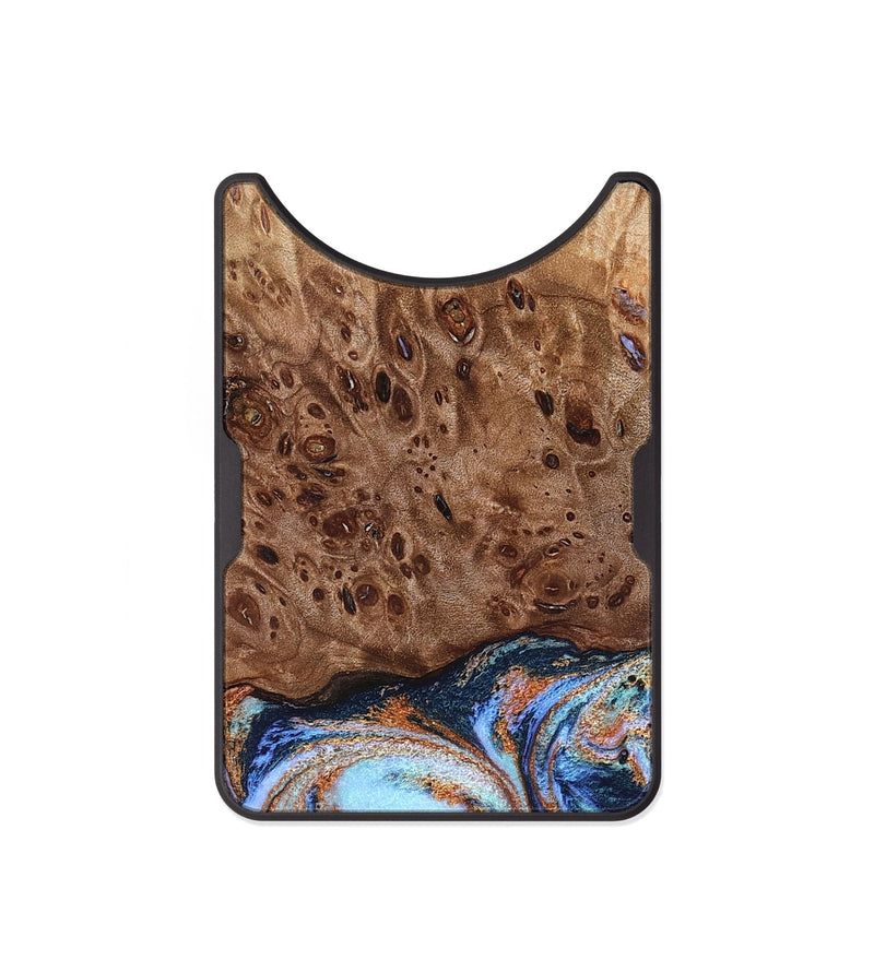 Alloy Wood Wallet - Bambi (Teal & Gold, 825824)