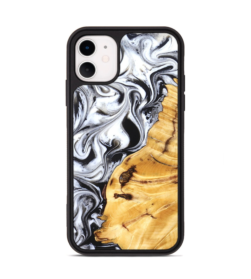 iPhone 11 Wood Phone Case - Waylen (Black & White, 825843)