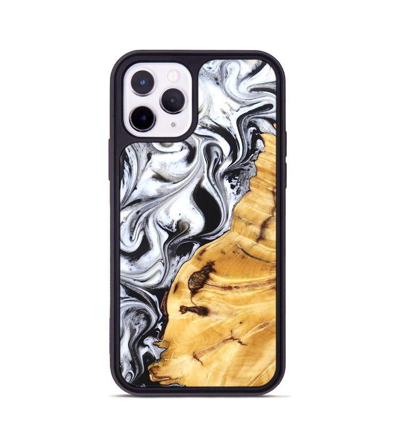 iPhone 11 Pro Wood Phone Case - Waylen (Black & White, 825843)
