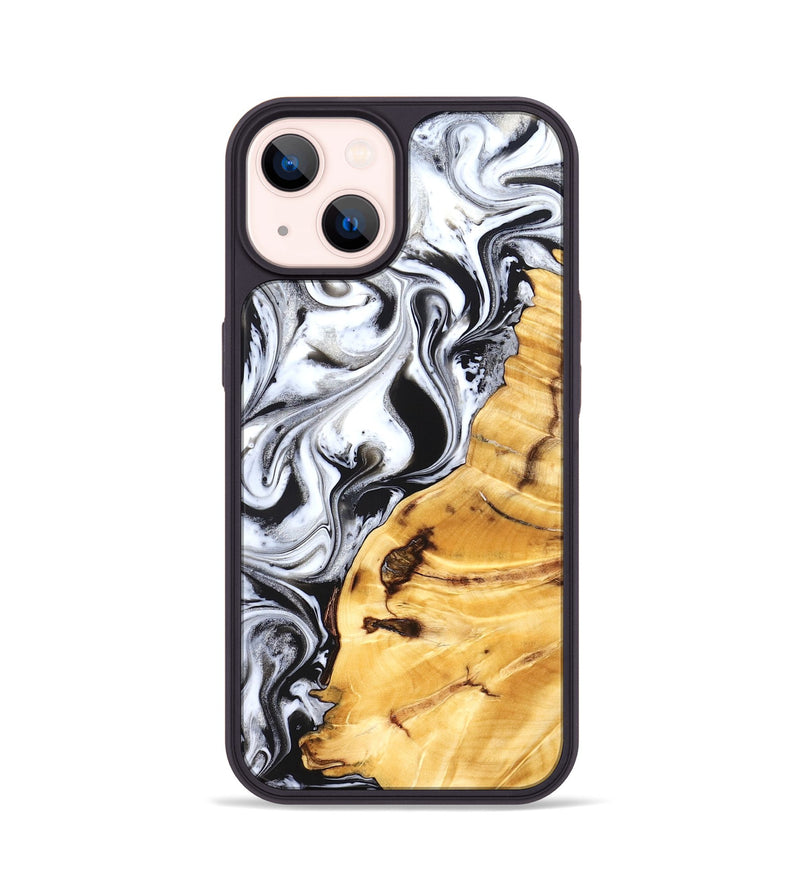 iPhone 14 Wood Phone Case - Waylen (Black & White, 825843)