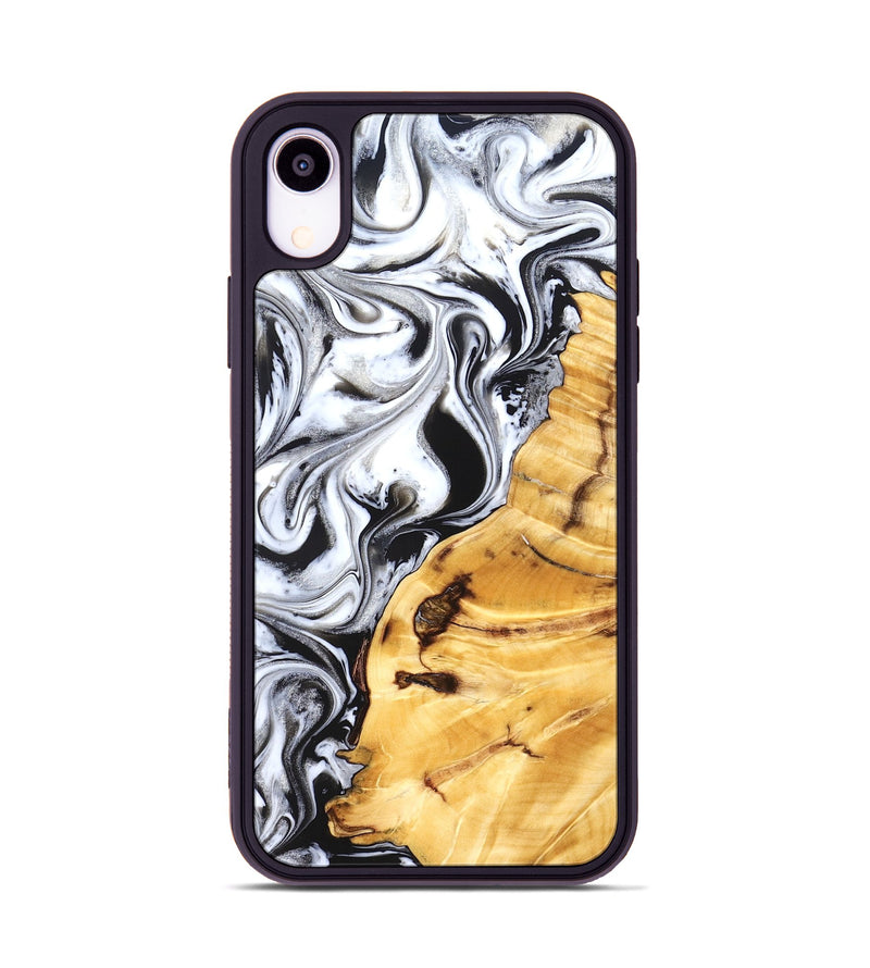 iPhone Xr Wood Phone Case - Waylen (Black & White, 825843)