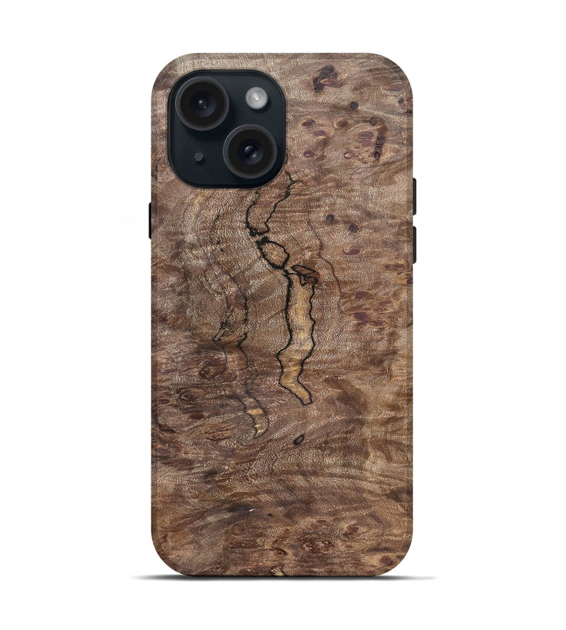iPhone 15 Wood Live Edge Phone Case - Luisa (Solid Wood, 825854)