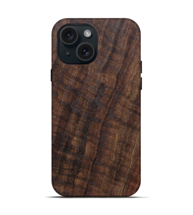 iPhone 15 Wood Live Edge Phone Case - Cary (Solid Wood, 825860)