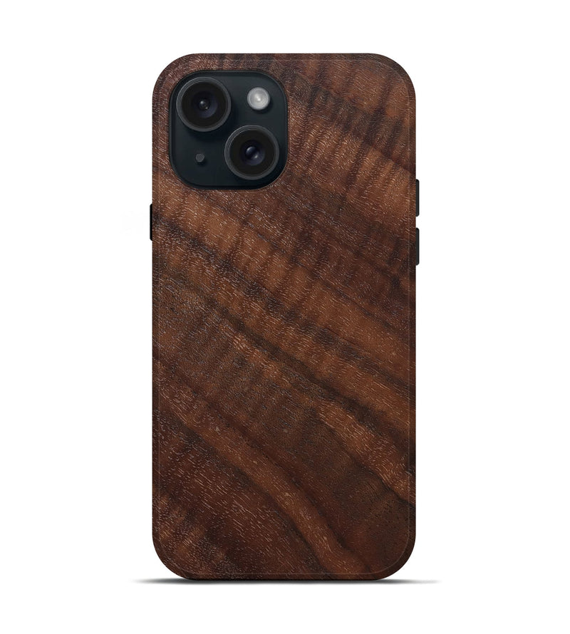 iPhone 15 Wood Live Edge Phone Case - Berkley (Solid Wood, 825864)
