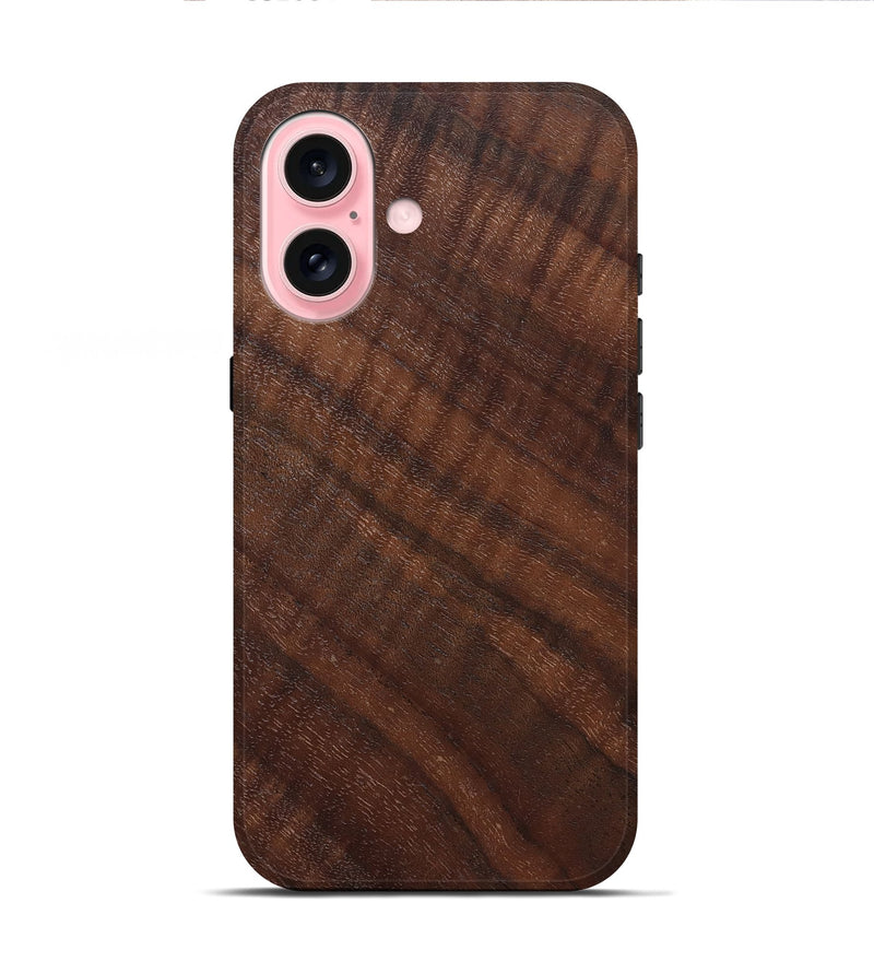 iPhone 16 Wood Live Edge Phone Case - Berkley (Solid Wood, 825864)