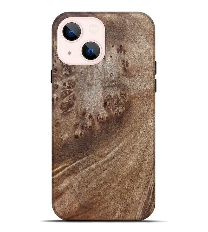 iPhone 14 Plus Wood Live Edge Phone Case - Florene (Solid Wood, 825868)
