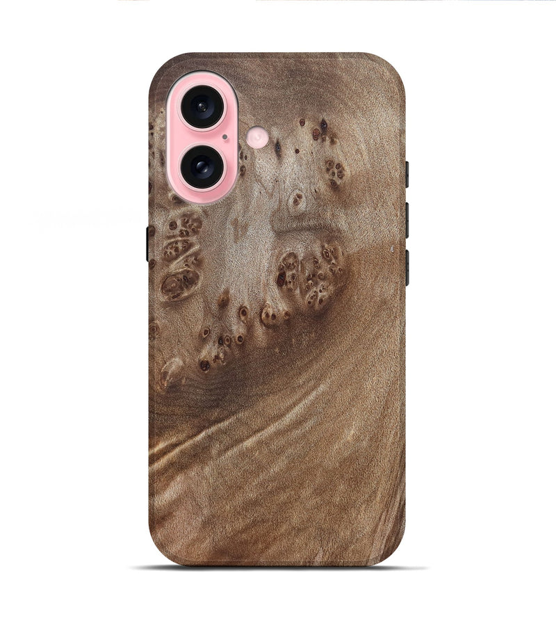 iPhone 16 Wood Live Edge Phone Case - Florene (Solid Wood, 825868)